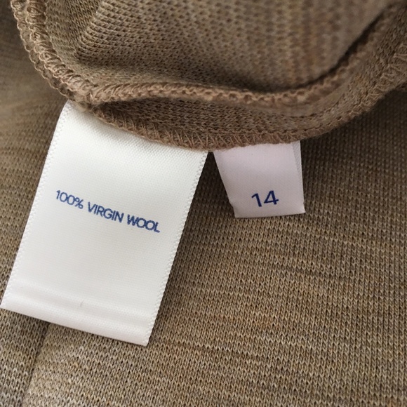 Elegant Wide Leg, Bell Bottom Tan Trousers - Picture 5 of 6